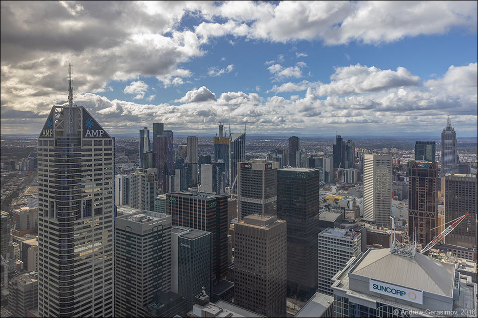 Панорама Мельбурна с 65 этажа
