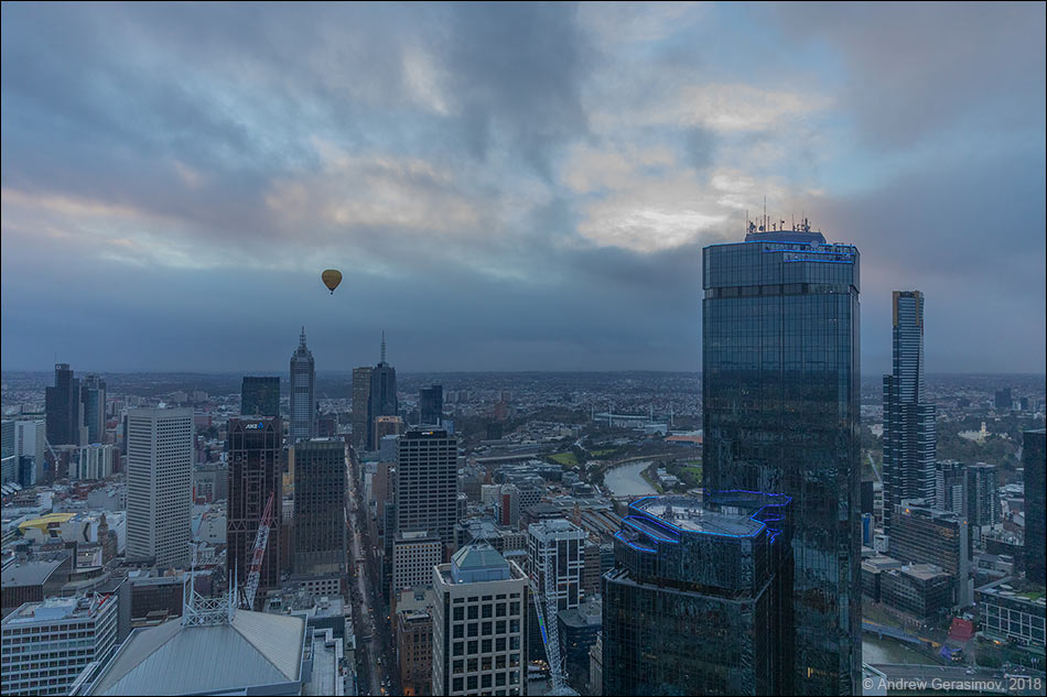 Панорама Мельбурна с 65 этажа