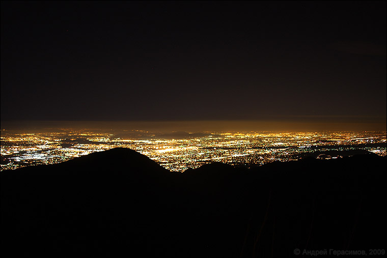 Панорама ночного Лос-Анджелеса