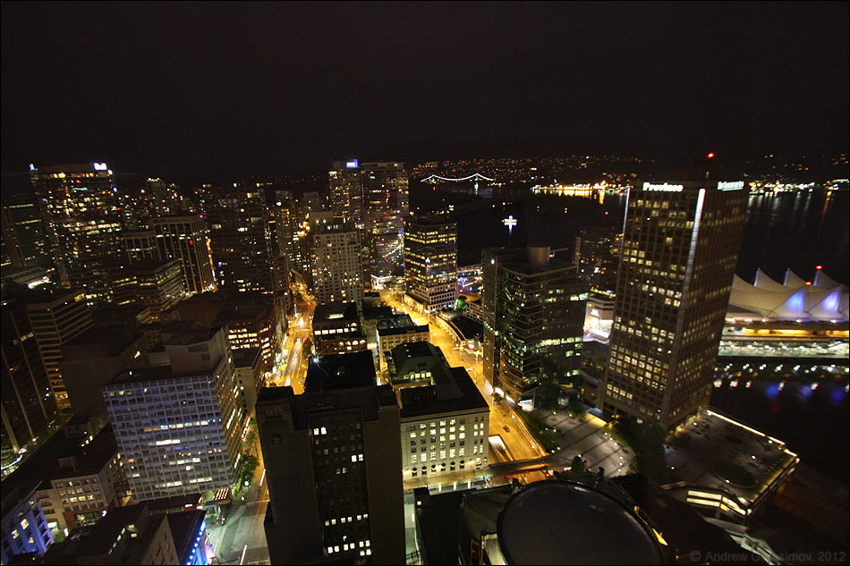 Панорама ночного Ванкувера